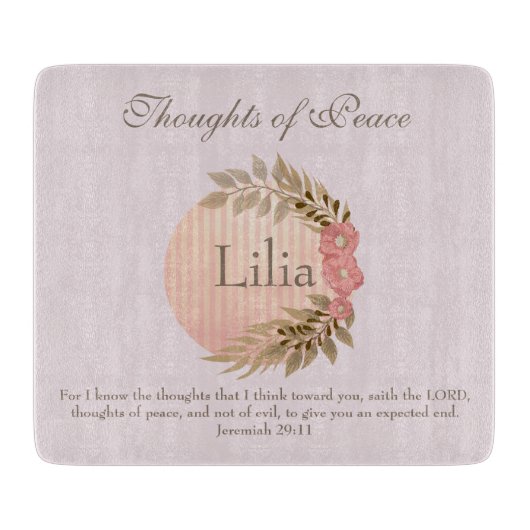 Gedachten van vrede snijplank (Voorkant)