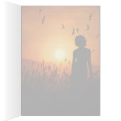 Gedachten van You Sunset Silhouette met Vrouw (Binnen (Rechts))