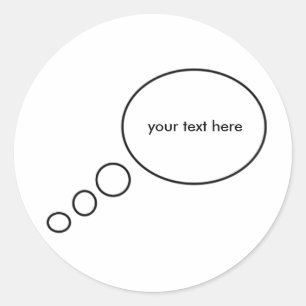 gedachtenbelstickers ronde sticker