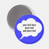 Gedachtenbubbel Ballon aangepaste woorden Magneet (Voorkant / Achterkant)