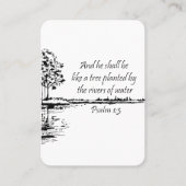 Gedachtenisfotogebed Christelijk Psalm 1:3 Visitekaartje (Voorkant)