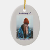 Gedachtenisgebed Lone Wolf Howling Keramisch Ornament (Voorkant)