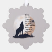 Gedachtenisgebed Lone Wolf Howling Ornament Kaart (Achterkant)