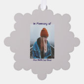 Gedachtenisgebed Lone Wolf Howling Ornament Kaart (Voorkant)