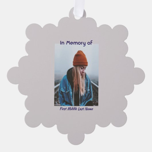 Gedachtenisgebed Lone Wolf Howling Ornament Kaart (Voorkant)