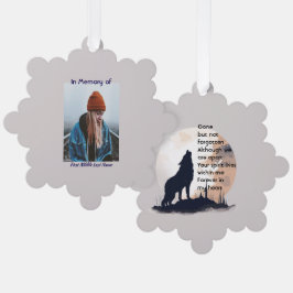Gedachtenisgebed Lone Wolf Howling Ornament Kaart