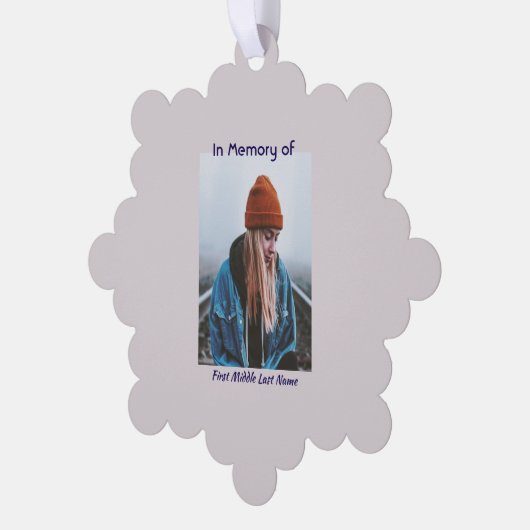 Gedachtenisgebed Lone Wolf Howling Ornament Kaart (Links)