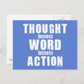 Gedachtenwoord Actie Briefkaart (Voorkant / Achterkant)