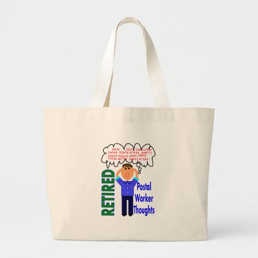 Gedachtewisseling over postdiensten grote tote bag (Voorkant)