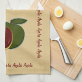 Gedakte appelen (foe) theedoek (Quarter Fold)