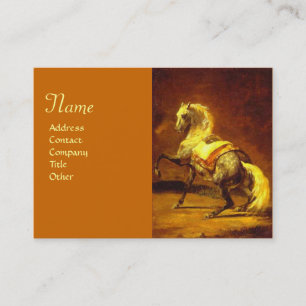 GEDANKTE GRAY HORSE Monogram crème Pearl Paper Visitekaartje
