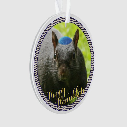 Gedateerd · Happy Chanoeka · Grappige Joodse Eekho Ornament (voorkant)