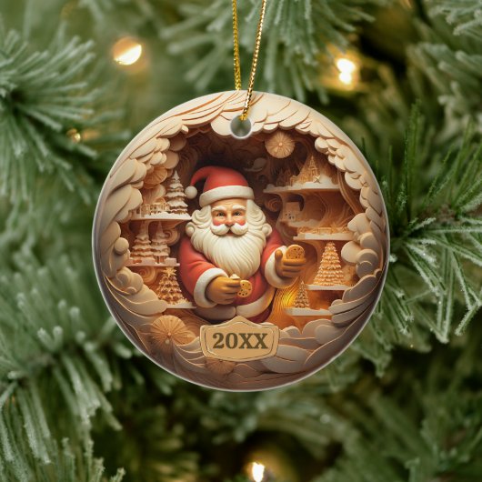 Gedateerd Kerstman Ornament (Boom)