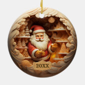 Gedateerd Kerstman Ornament (Achterkant)