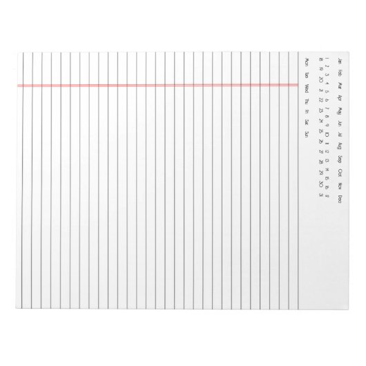 Gedateerd Notitieblok (Voorkant)