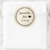  gedateerd Verspreid het Liefde Kanning Jar Label (Tas)