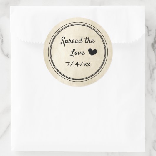  gedateerd Verspreid het Liefde Kanning Jar Label (Tas)