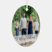 Gedateerde aangepaste fotoversiering - cadeau voor metalen ornament (Voorkant Rechts)