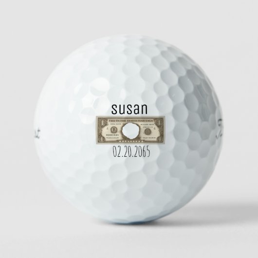 Gedateerde gepersonaliseerde Hole in One Titleist  Golfballen (Voorkant)
