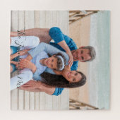 Gedateerde keepaardje Voeg je familiefoto toe Legpuzzel (Horizontaal)