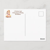 Gedateerde Kerstmis Engel voor Vreugde Zegen Briefkaart (Achterkant)