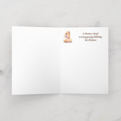 Gedateerde Kerstmis Engel voor Vreugde Zegen Folie Wenskaart (Binnenlaag)