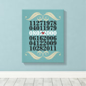 Gedateerde kunst aan de muur - 3 kinderen - omwikk canvas afdruk (Insitu (Houten vloer))