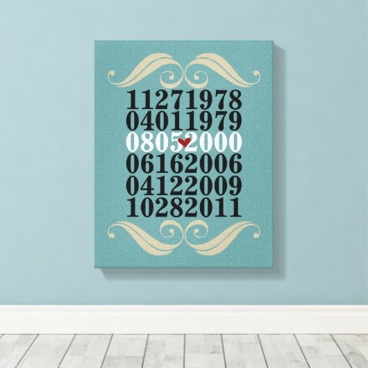 Gedateerde kunst aan de muur - 3 kinderen - omwikk canvas afdruk (Insitu (Houten vloer))