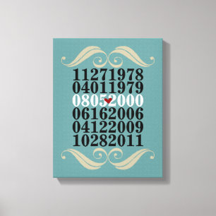 Gedateerde kunst aan de muur - 3 kinderen - omwikk canvas afdruk