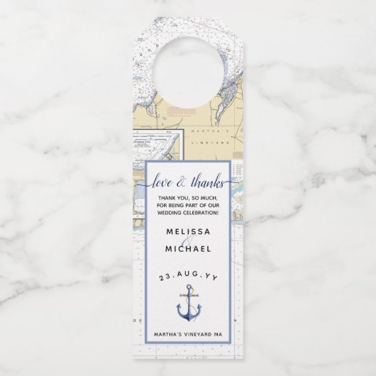 Gedateerde Liefde Bedankt met Gepersonaliseerde No Flessenhanger (Voorkant)