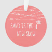 Gedateerde Tropische Koraal Eerste Kerstmis in Flo Ornament (voorkant)