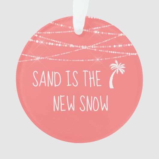 Gedateerde Tropische Koraal Eerste Kerstmis in Flo Ornament (voorkant)