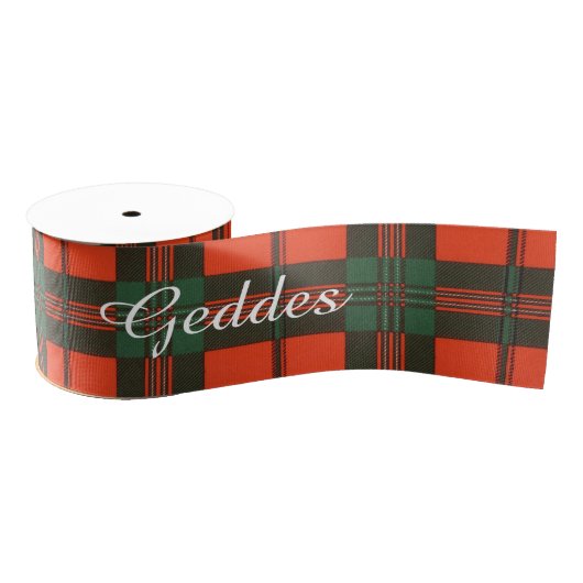 Geddes clan Pset Scottish kilt tartan Grosgrain Lint (Spoel)
