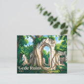 Gede-ruïnes Kenia Briefkaart (Staand voorkant)
