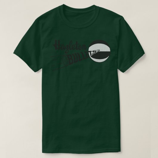 Gedeactiveerde Hazleton Bullets EBA Basketbal 1973 T-shirt (Design voorkant)