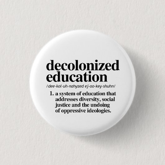 Gedecoloniseerd onderwijs Definitie Ronde Button 3,2 Cm (Voorkant)