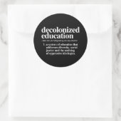 Gedecoloniseerd onderwijs Definitie Ronde Sticker (Tas)