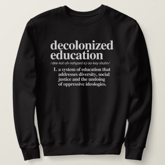 Gedecoloniseerd onderwijs Definitie Trui (Design voorkant)