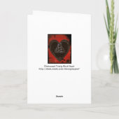 Gedecoreerd donkerrood Keltisch hart Kaart (Achterkant)