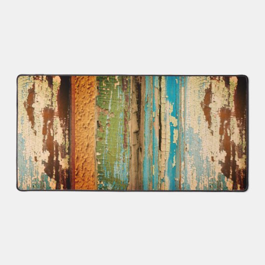    Gedecoreerd Grunge Verweerd Geschilderd Hout Un Bureaumat (Voorkant)