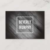 Gedecoreerd hout met versiering en vignette visitekaartje (Voorkant)