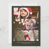 Gedecoreerde golfkar · Donker Olijfgroen Foto Feestdagenkaart (Achterkant)