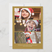 Gedecoreerde golfkar · Gouden foto Feestdagenkaart (Achterkant)