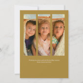 Gedecoreerde golfkar · Gouden foto Feestdagenkaart (Achterkant)