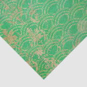 Gedecoreerde groene geometrische Art Deco Tissuepapier (Detail)