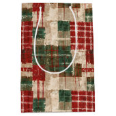 Gedecoreerde Grunge Geruite Lapjesdeken Tartan Medium Cadeauzakje (Voorkant)