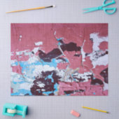 Gedecoreerde Grunge Rode Verf Stedelijke Loft Doe- Tissuepapier (Craft)