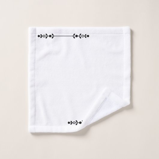 gedecoreerde Handdoek "Luxe & Minimalistisch" (Wasdoekje)