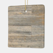 Gedecoreerde lichte rustieke houten planken keramisch ornament (Links)