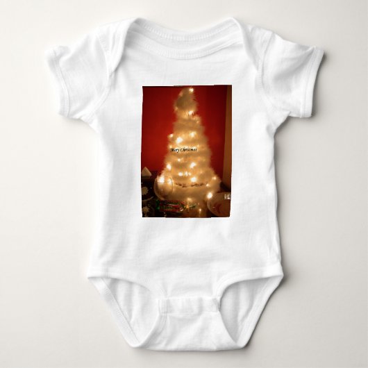 Gedecoreerde witte kerstboom romper (Voorkant)